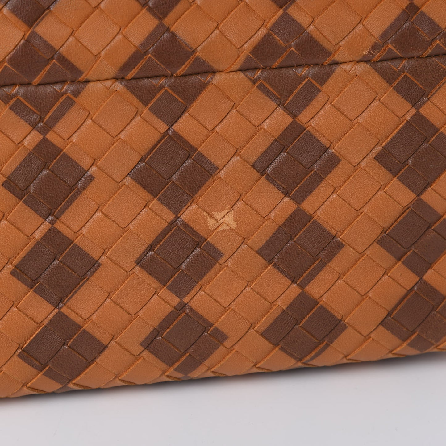 Nappa Intrecciato Large Tote Orange