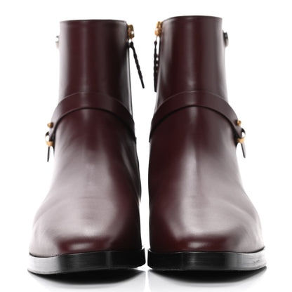 Gucci Calfskin Womens GG Ankle Boots 38 Vintage Bordeaux 2 of 4