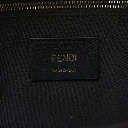 Fendi X FILA Glazed Fabric Vitello Century FF 1974 Mania Mini Backpack Mogano Panna Blueberry 6 of 9