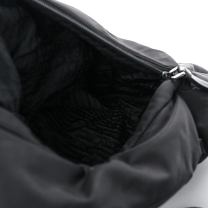 Prada Re-Nylon Vitello Metal Triangle Logo Sling Backpack Black 5 of 12