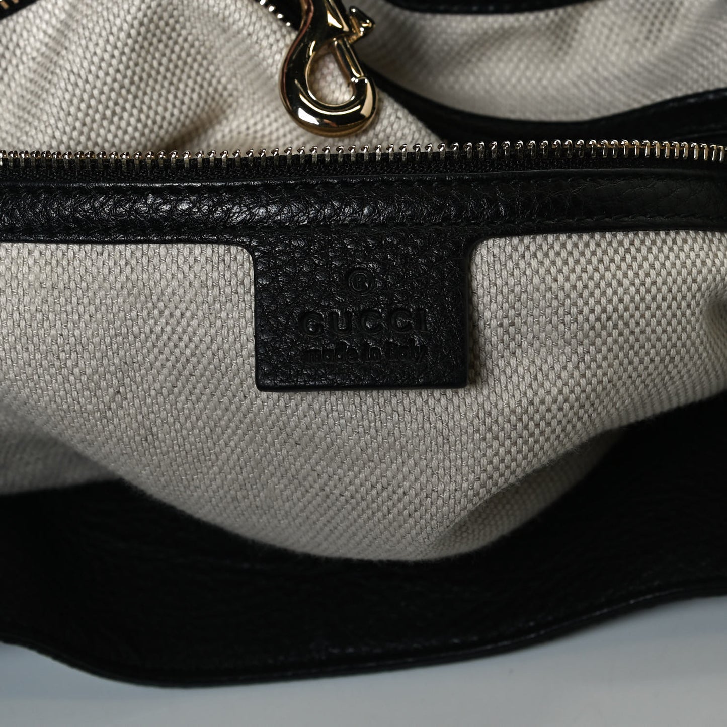 Pebbled Calfskin Medium Soho Chain Shoulder Bag Black