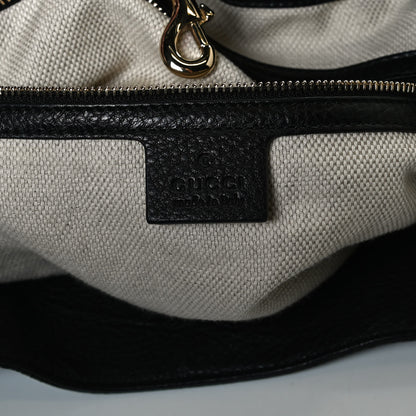 Gucci Pebbled Calfskin Medium Soho Chain Shoulder Bag Black 6 of 11
