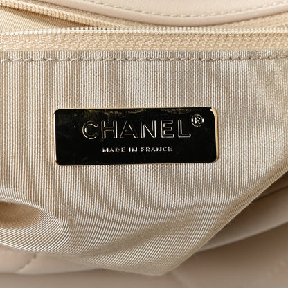Chanel Lambskin Quilted Medium Chanel 19 Flap Light Beige 6 of 12