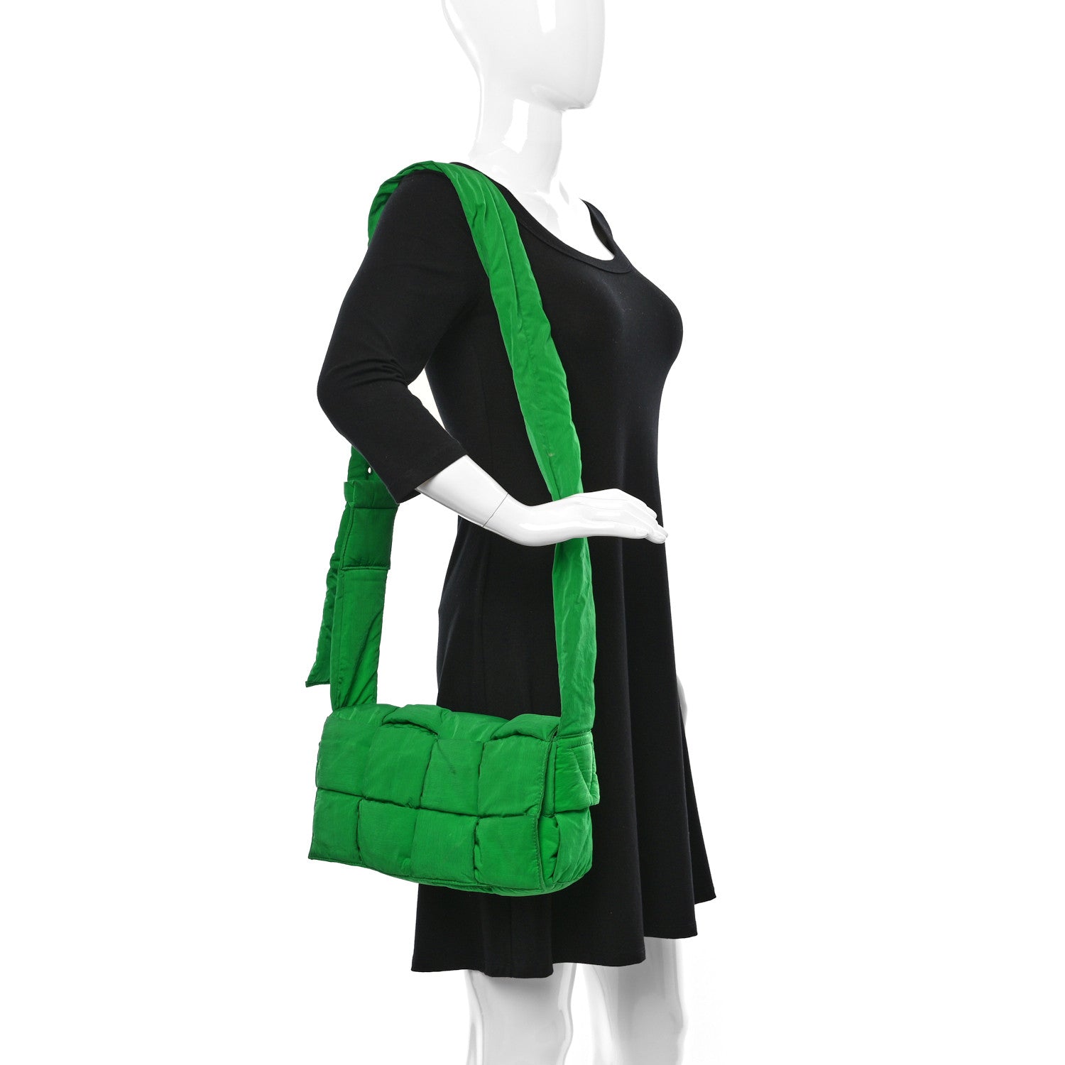 Bottega Veneta Nylon Intrecciato Padded Tech Cassette Bag Parakeet 2 of 13