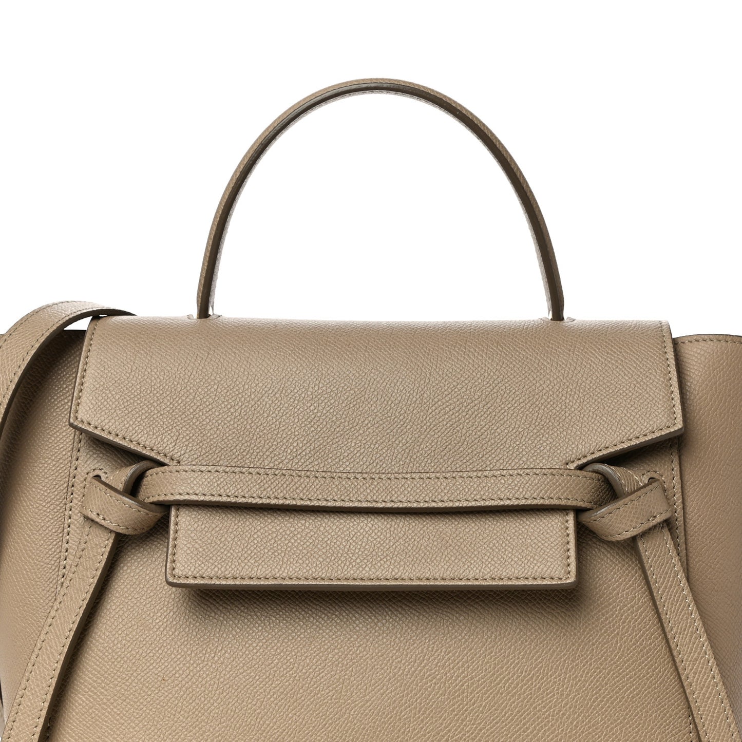Grained Calfskin Micro Belt Bag Light Taupe