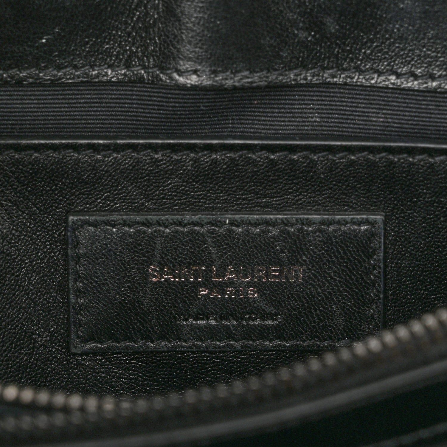 Saint Laurent Calfskin Y Quilted Monogram Monochrome Small Loulou Chain Satchel Black 6 of 12