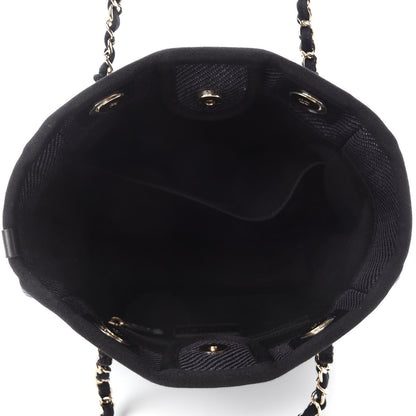 Chanel Mixed Fibers Calfskin Mini Deauville Tote Black 5 of 11
