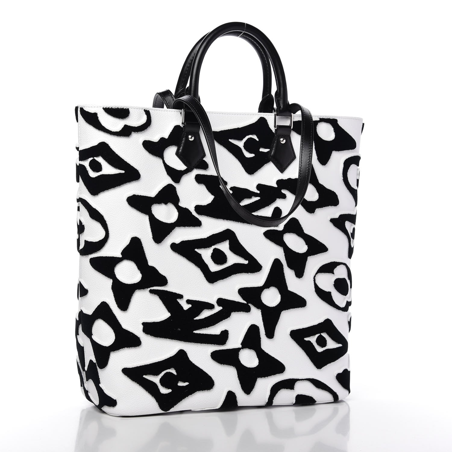 Louis Vuitton X UF Tufted Monogram Tufted Cabas White Black 4 of 10