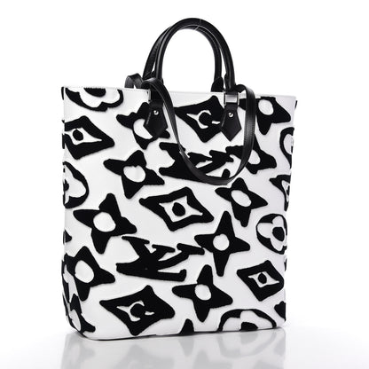 Louis Vuitton X UF Tufted Monogram Tufted Cabas White Black 4 of 10