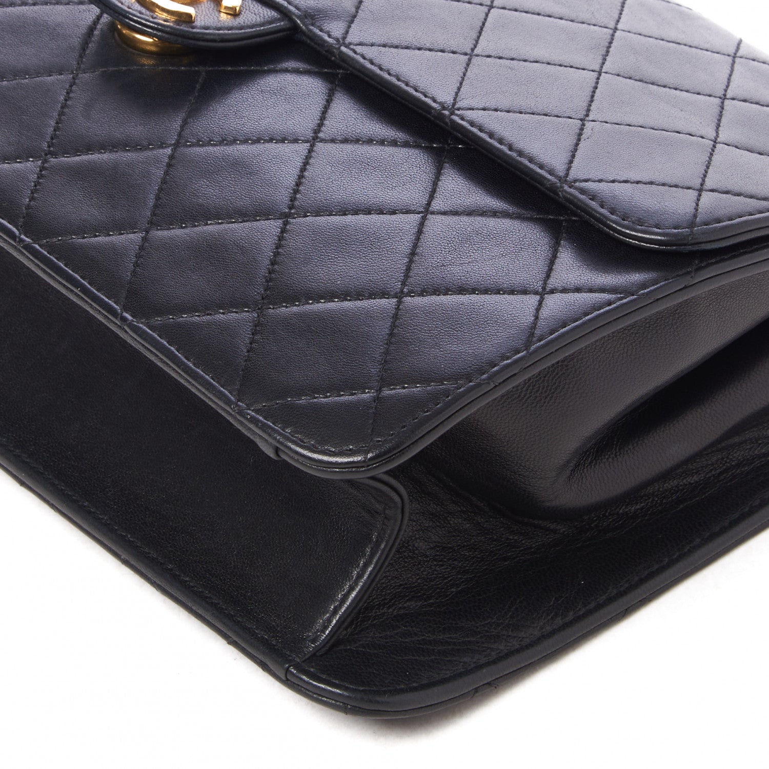 Chanel Lambskin Quilted Medium Single Flap Black 4 of 9