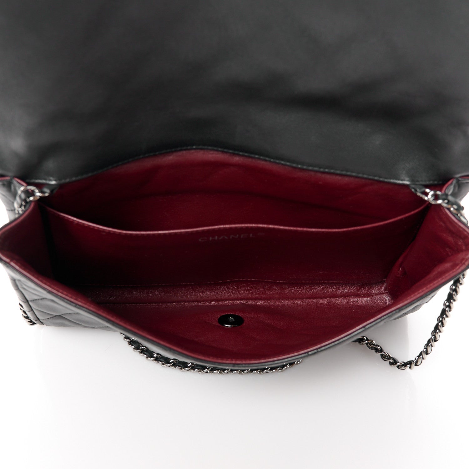 Chanel Lambskin Quilted Clutch with Chain Flap Black 5 of 11