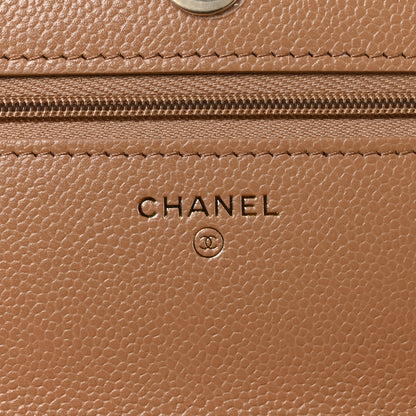 Chanel Caviar Quilted Multi Chain Wallet On Chain WOC Beige 5 of 11