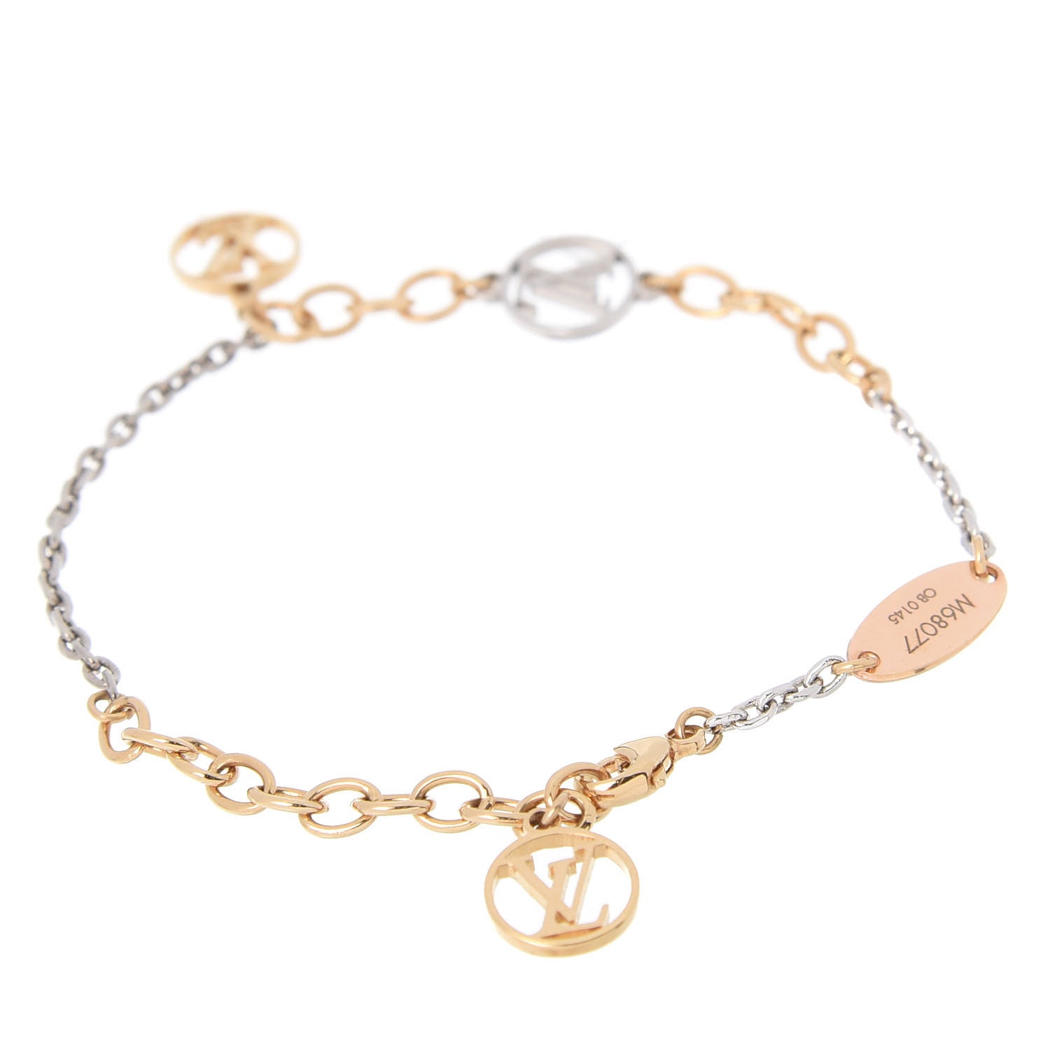 Louis Vuitton Logomania Bracelet Silver Gold 3 of 6