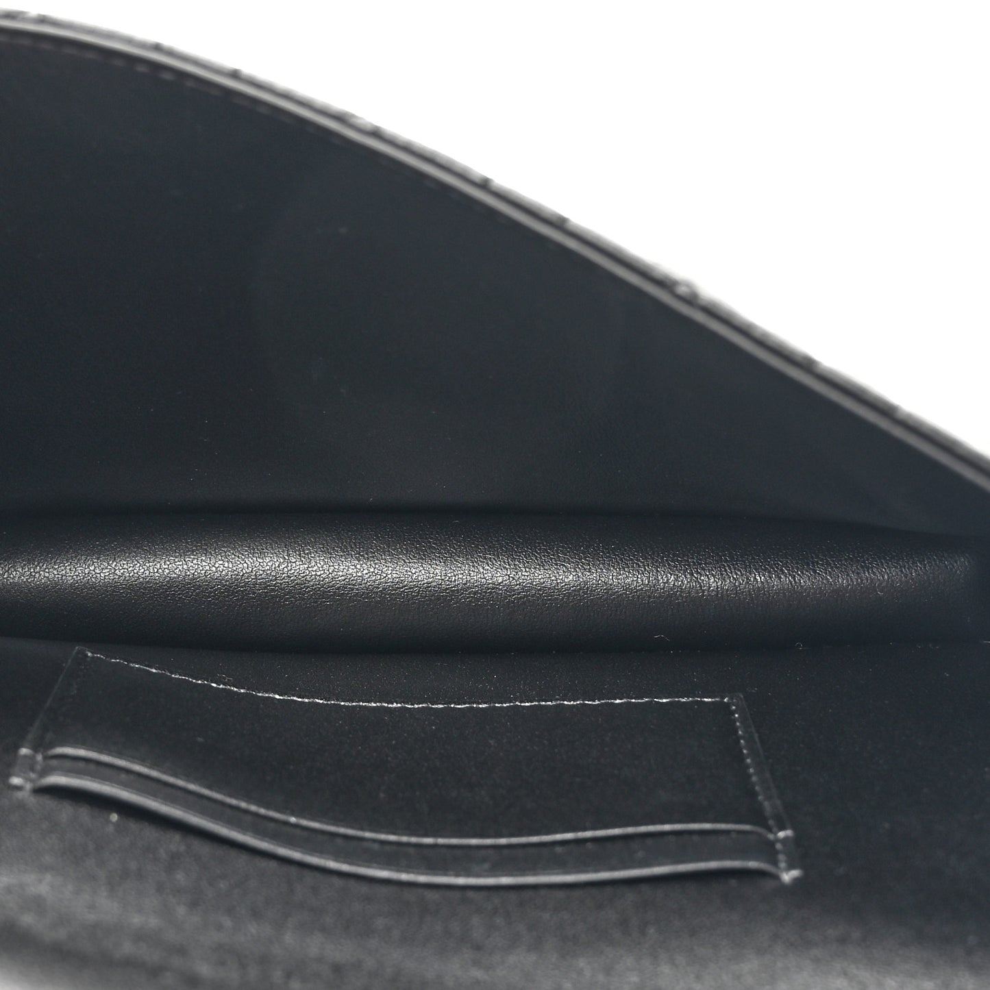 Supple Calfskin Cannage Caro Belt Pouch with Chain Black