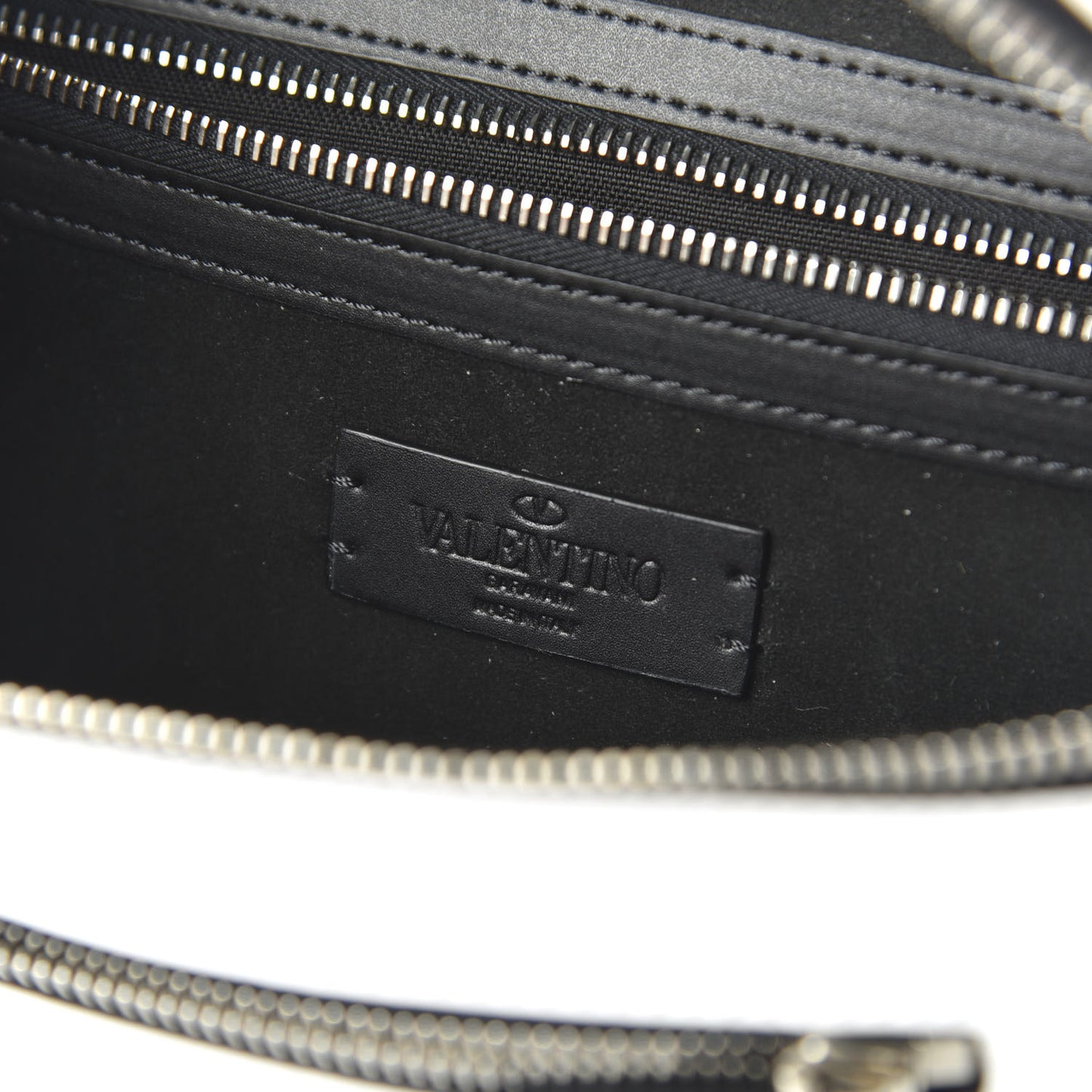 Calfskin VLTN Belt Bag White Black