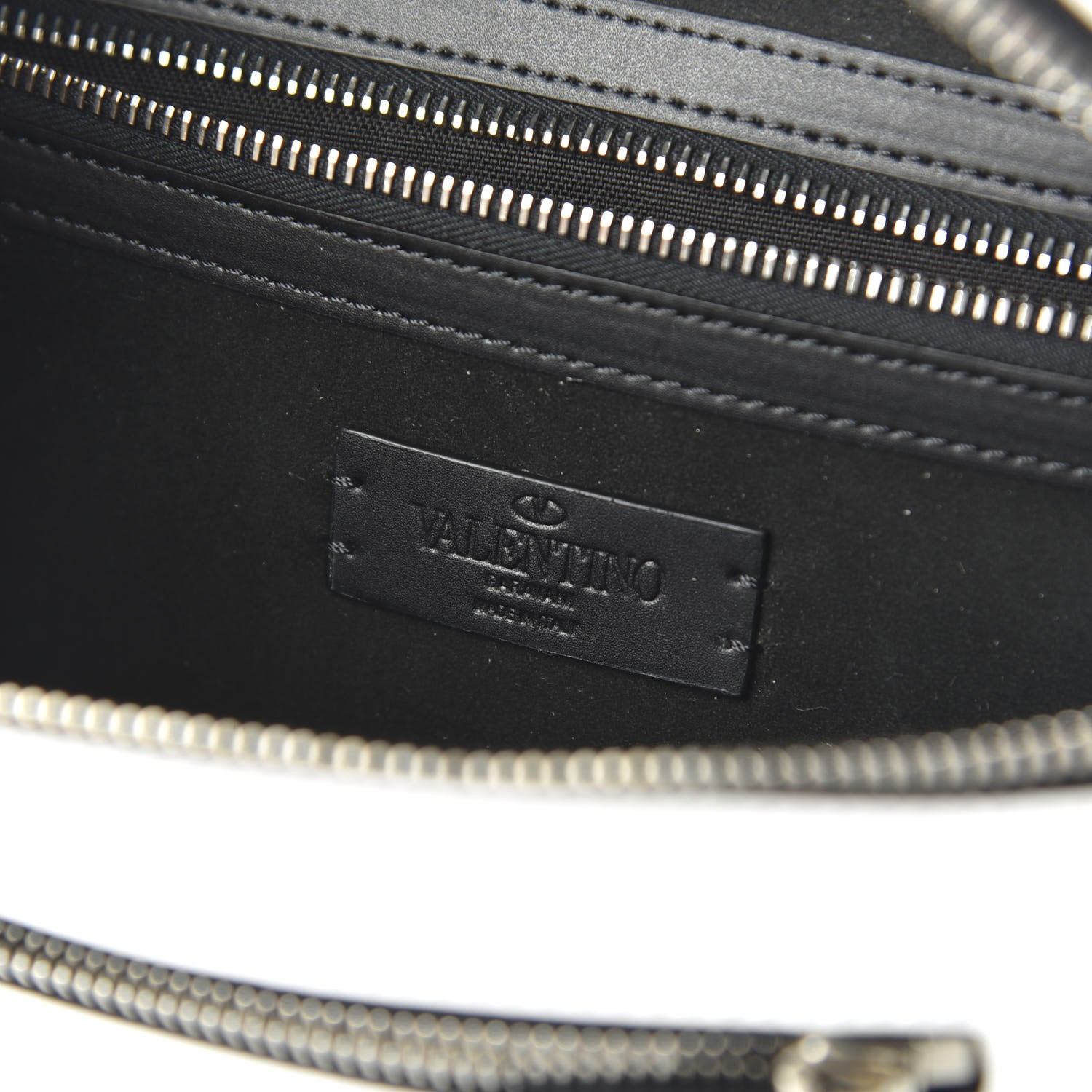 Valentino Garavani Calfskin VLTN Belt Bag White Black 8 of 9