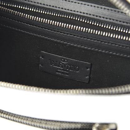 Valentino Garavani Calfskin VLTN Belt Bag White Black 8 of 9