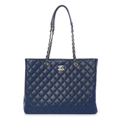 Chanel Caviar Quilted Large Classic Shopping Tote Blue 1 of 11