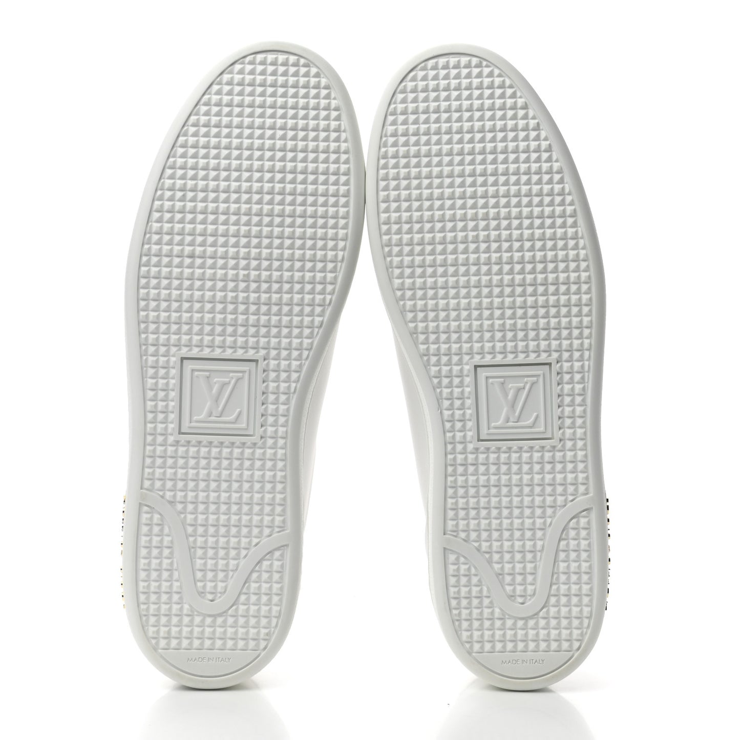 Calfskin Calf Hair Monogram Giant Jungle Frontrow Sneakers 39 White