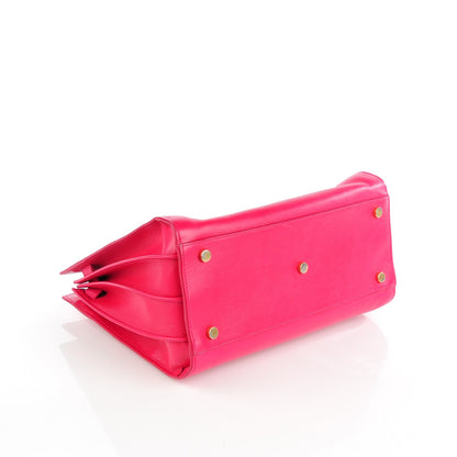 Saint Laurent Calfskin Small Sac De Jour Fuchsia 4 of 9