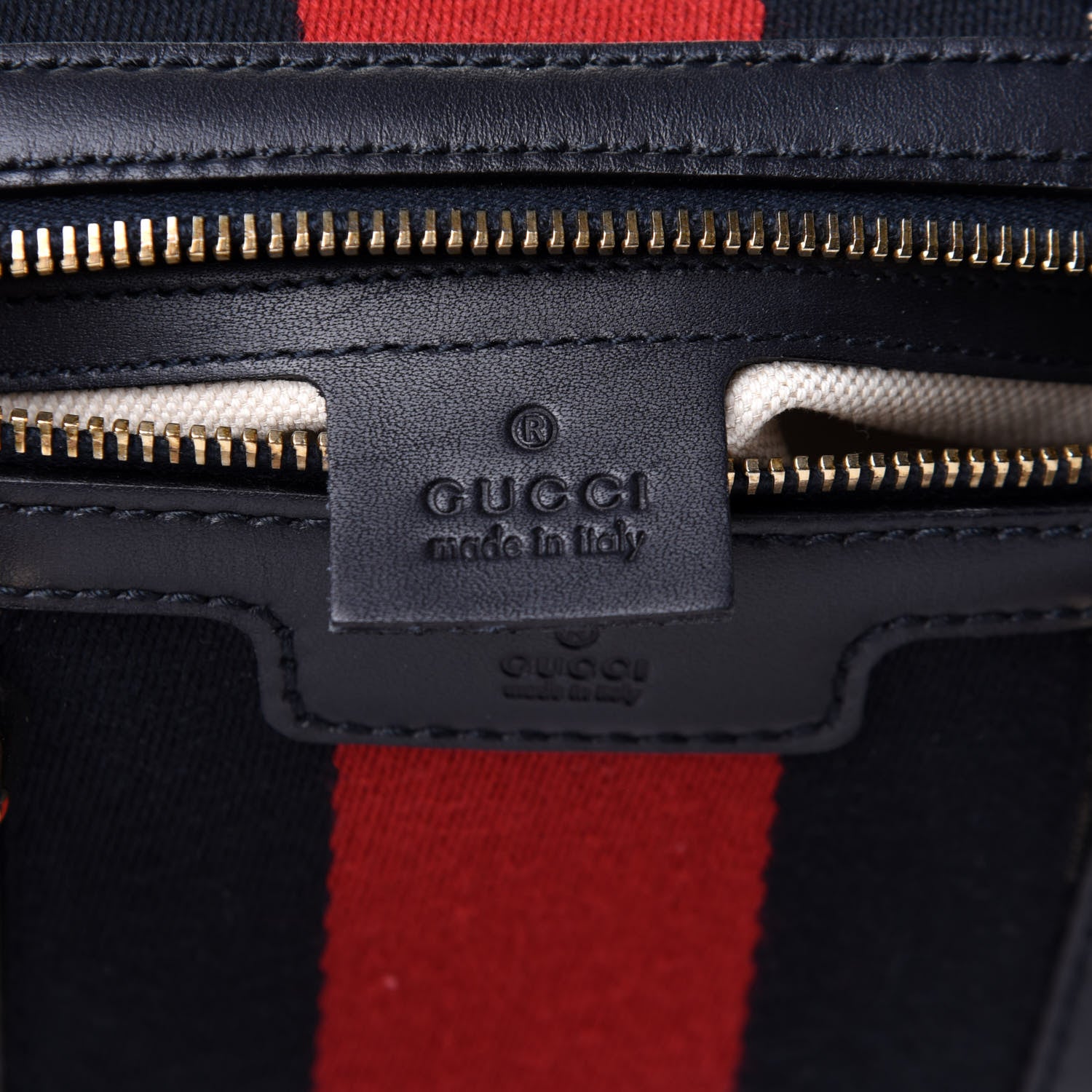 Gucci Monogram Vintage Web Small Boston Navy 7 of 11