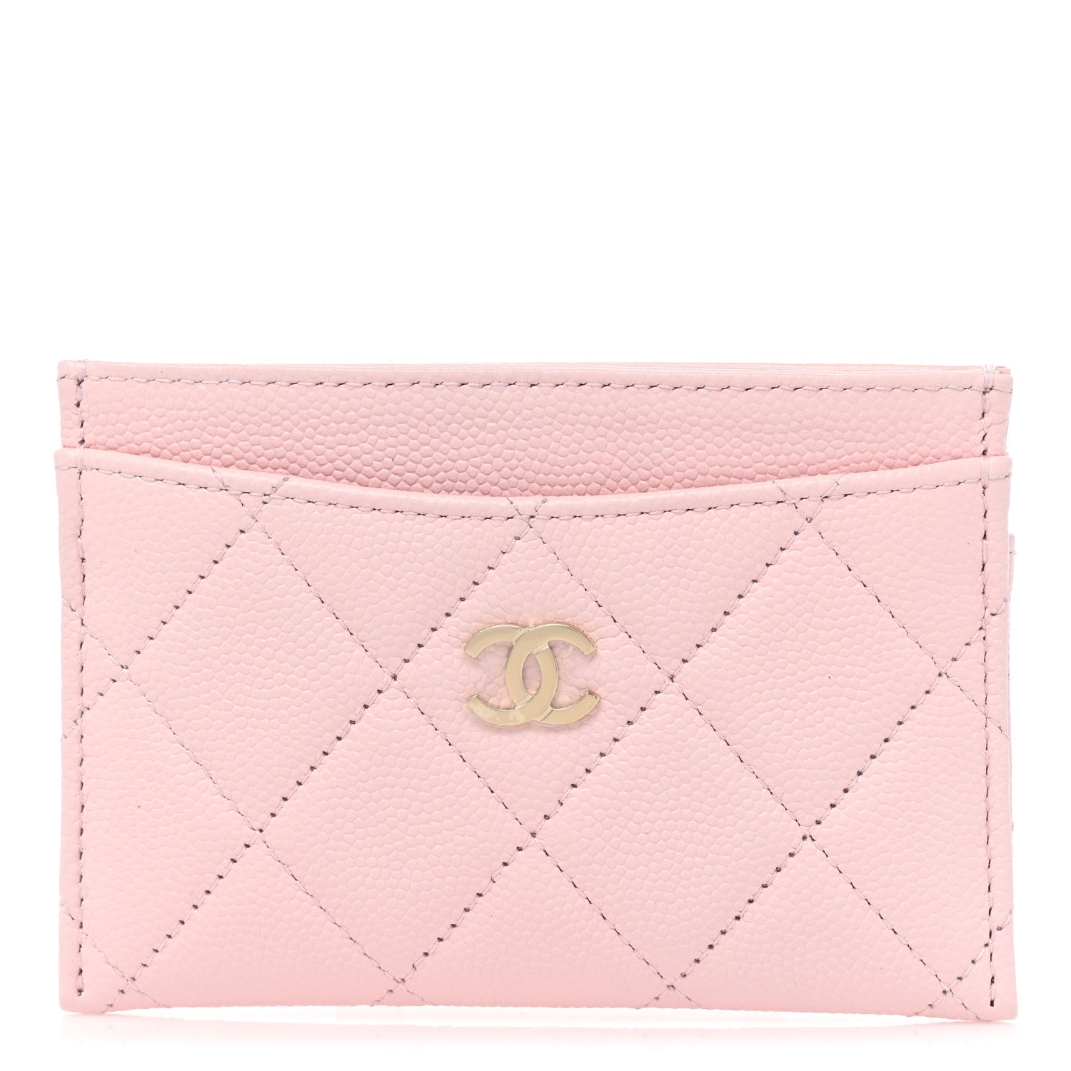 Chanel Caviar Quilted Card Holder Light Pink 1 of 9