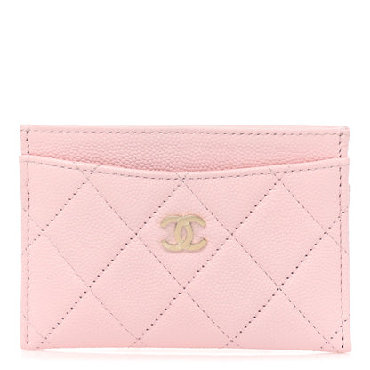 Chanel Caviar Quilted Card Holder Light Pink 1 of 9