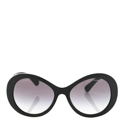 Chanel Oval CC Sunglasses 5372 Black 2 of 8
