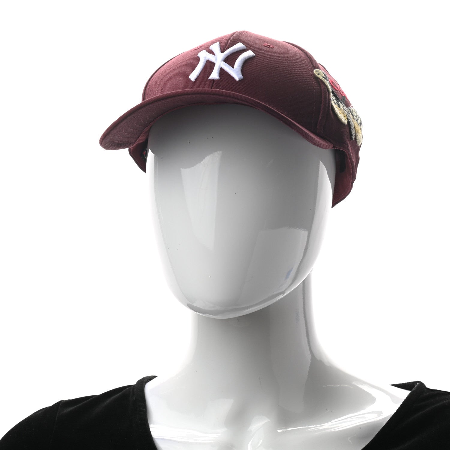 Gucci X MLB Cotton NY Yankees Baseball Hat 57-61 Lacquer 2 of 8