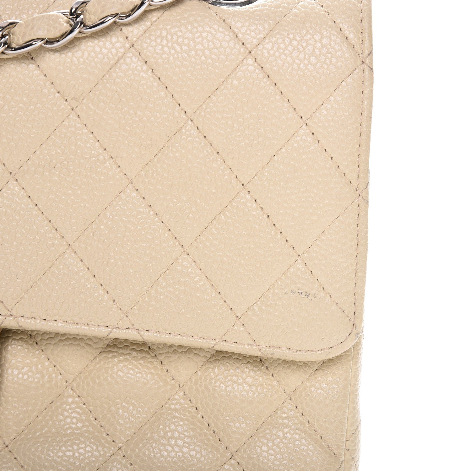 Chanel Caviar Quilted Medium Double Flap Beige Clair 9 of 12