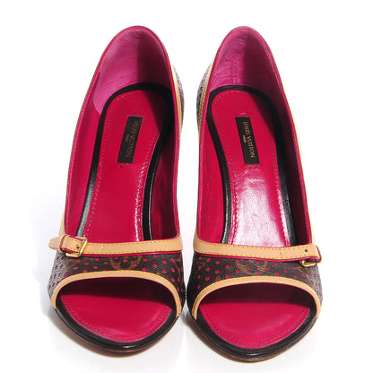 Louis Vuitton Monogram Perforated Heels 38 Fuchsia 2 of 8