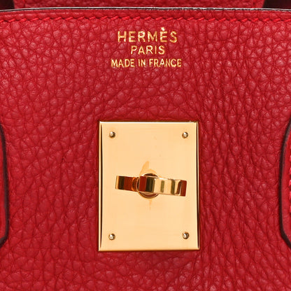Hermes Taurillon Clemence Birkin 35 Rouge Vif 6 of 11