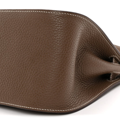 Hermes Taurillon Clemence Jypsiere 28 Etoupe 10 of 10
