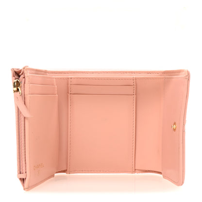 Chanel Goatskin Quilted Chanel 19 Small Flap Wallet Pink 5 of 8