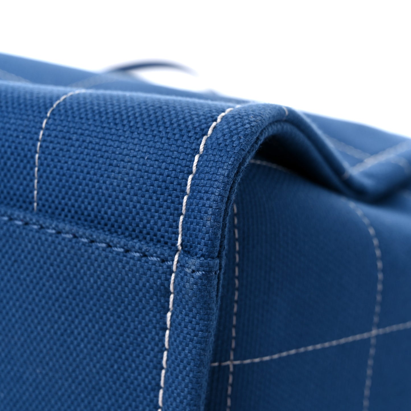 Cotton Medium Deauville Tote Blue White