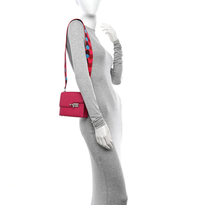 Hermes Chevre Mysore Mini Verrou Large Strap Bag Rose Mexico 2 of 11