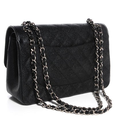 Chanel Caviar Quilted Jumbo Double Flap Black 3 of 8