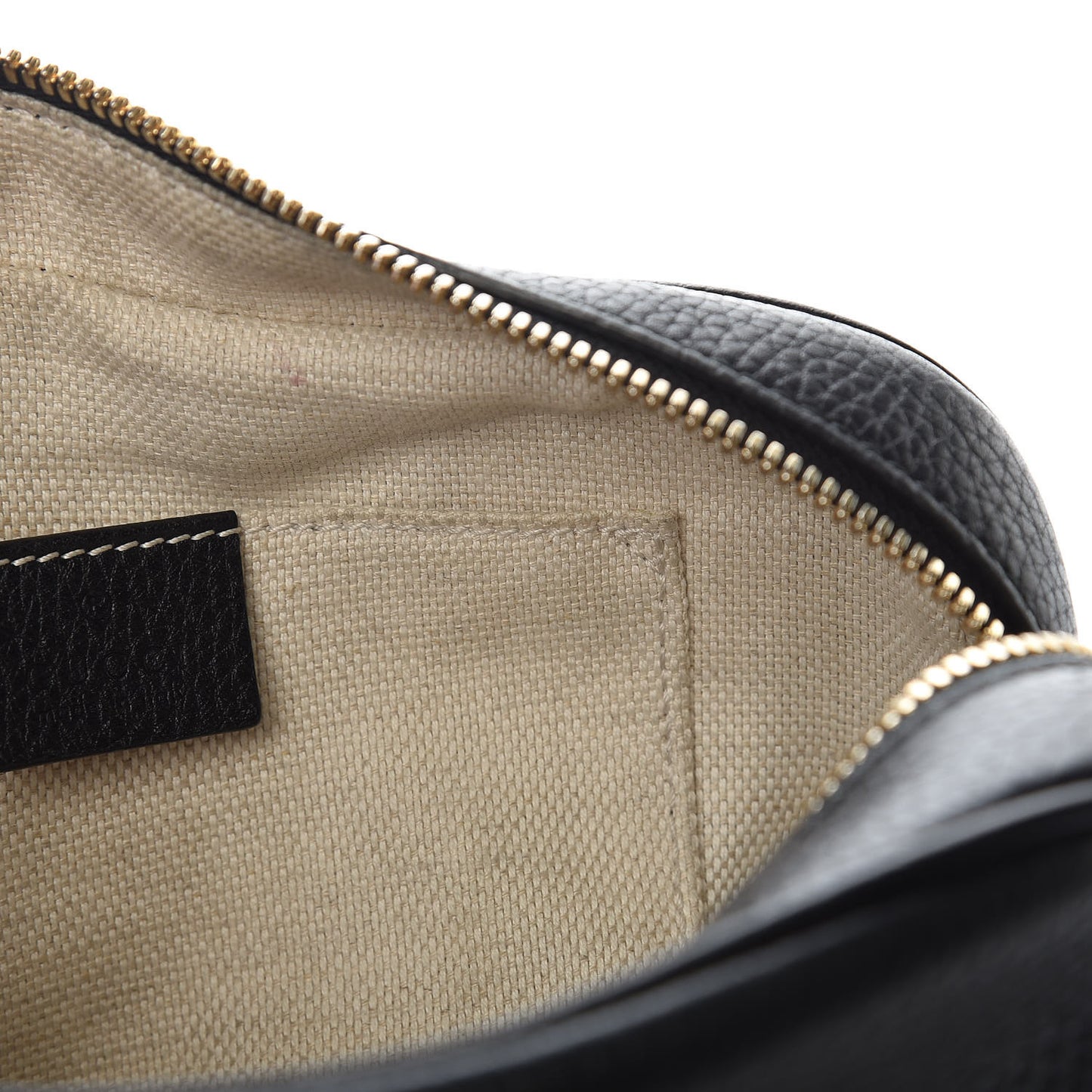 Pebbled Calfskin Small Soho Disco Bag Black