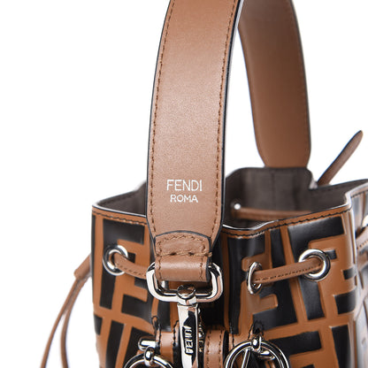 Fendi Vitello Liberty F is Fendi FF Embossed Mini Mon Tresor Bucket Bag Tobacco Black 8 of 11