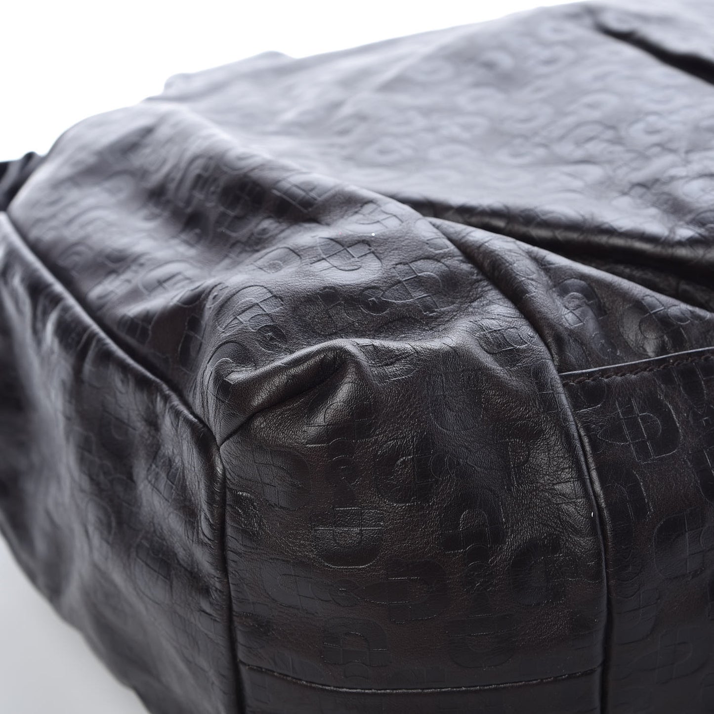 Calfskin Horsebit Embossed Large Hysteria Tote Chocolate