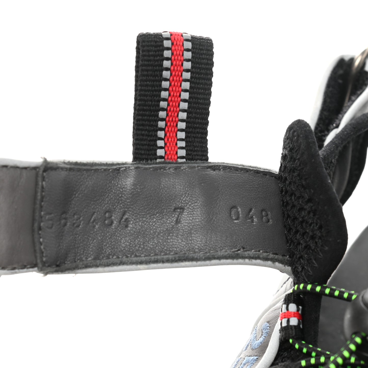 Mesh Fabric Mens Tinsel Sport Sandals 7 Black Silver Green