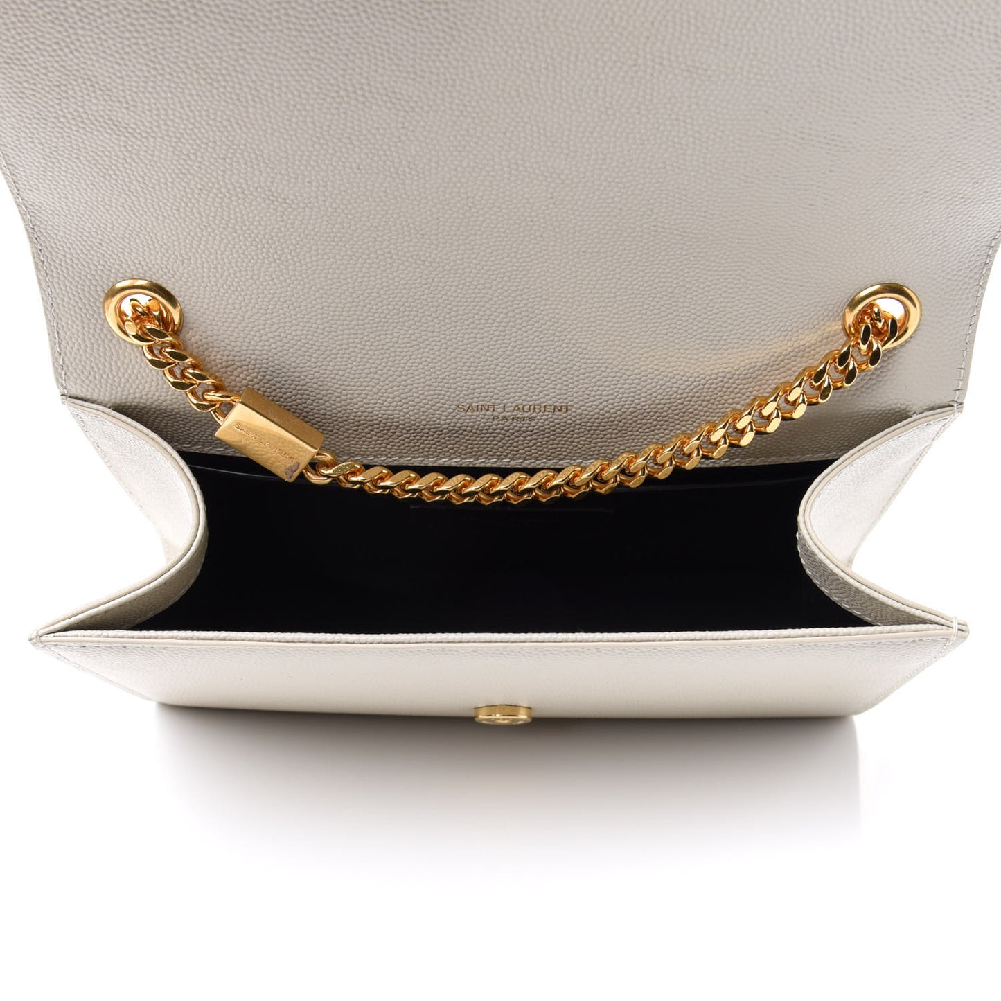Grain De Poudre Small Monogram Kate Satchel Crema Soft