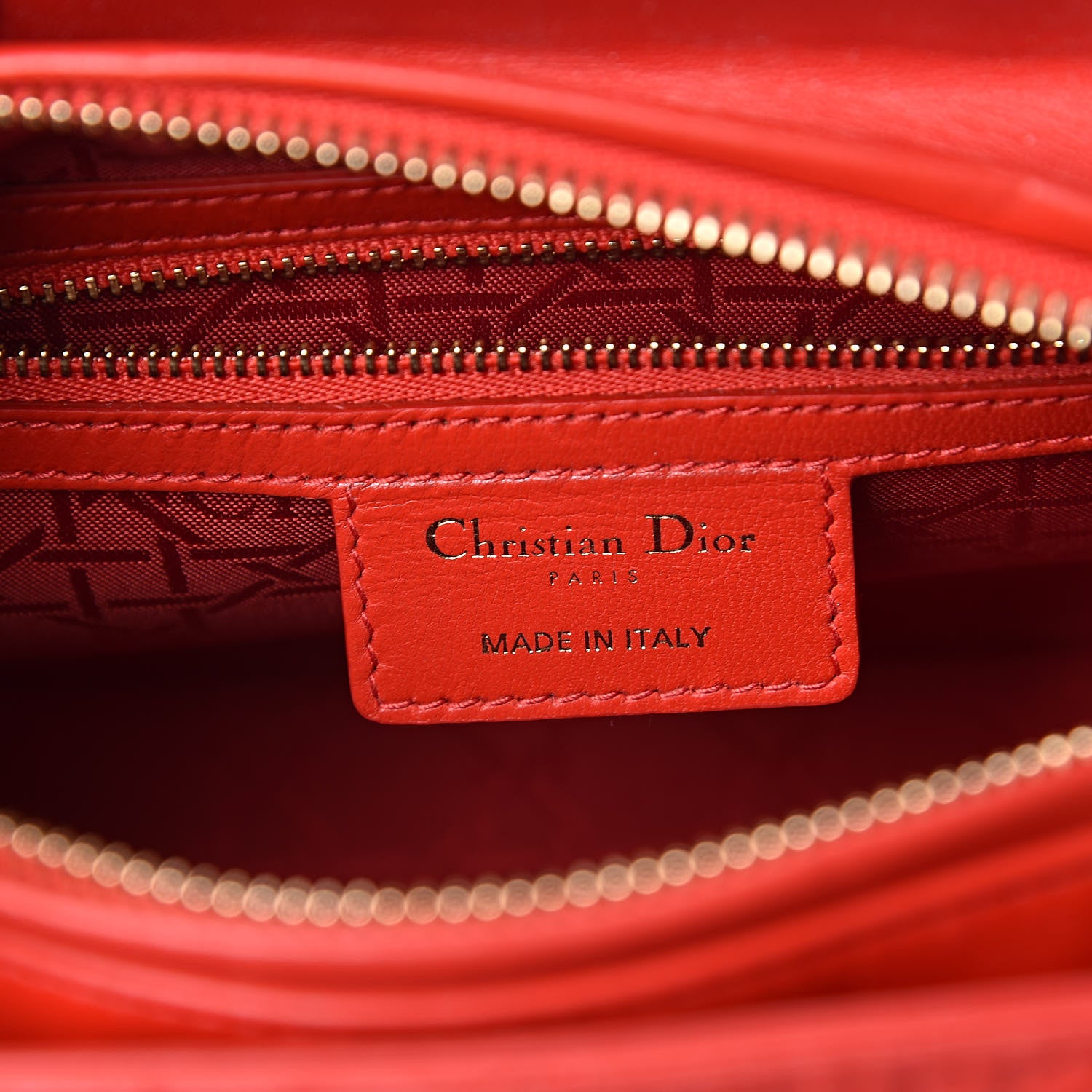 Christian Dior Lambskin Cannage Medium Lady Dior Red 6 of 10