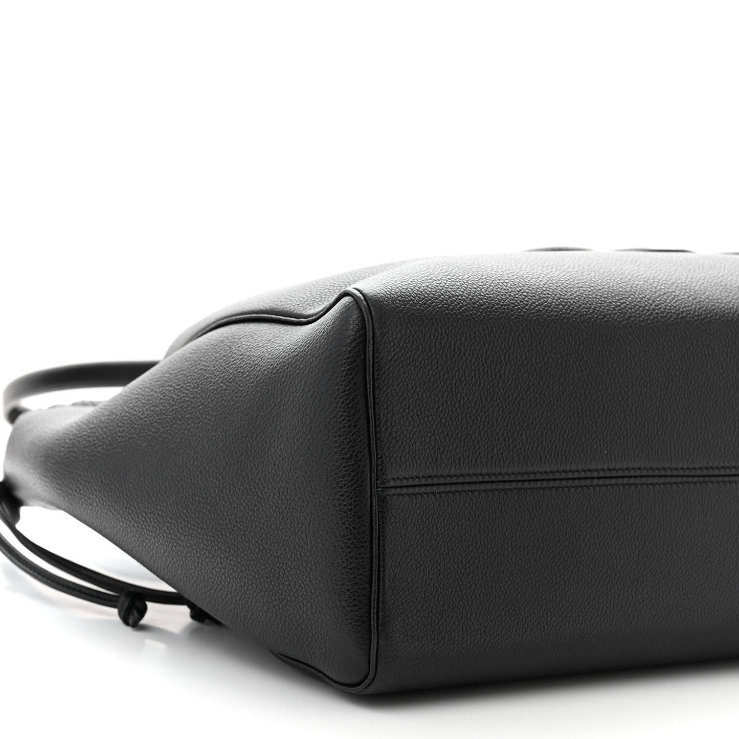 Smooth Calfskin Cuir Triomphe Cabas Drawstring Black