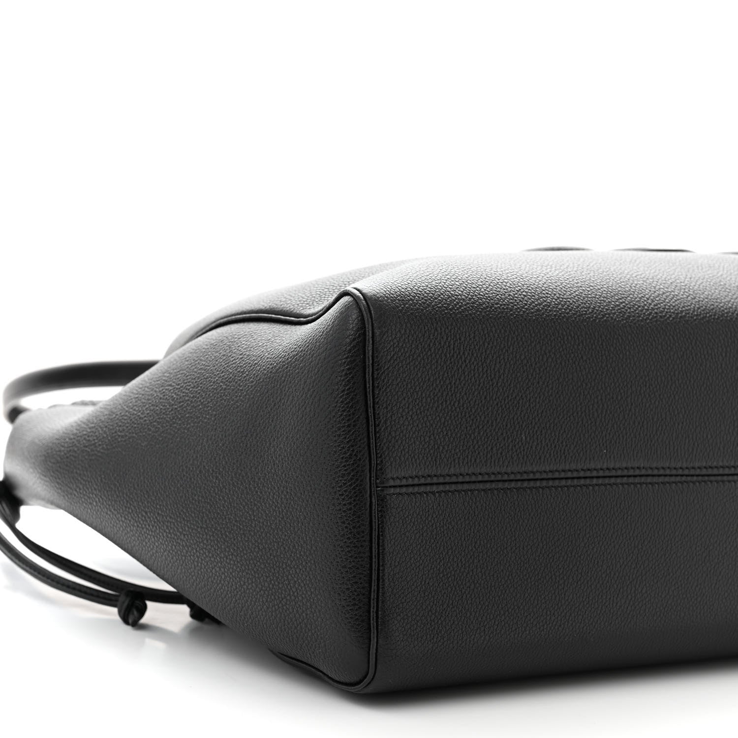 Celine Smooth Calfskin Cuir Triomphe Cabas Drawstring Black 9 of 10
