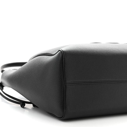Celine Smooth Calfskin Cuir Triomphe Cabas Drawstring Black 9 of 10