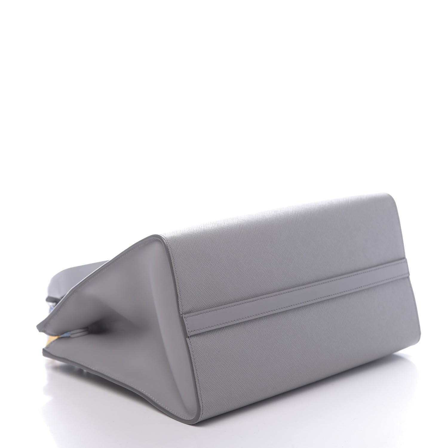 Prada Saffiano City Calfskin Greche Paradigme Bag Nube Mare 5 of 11