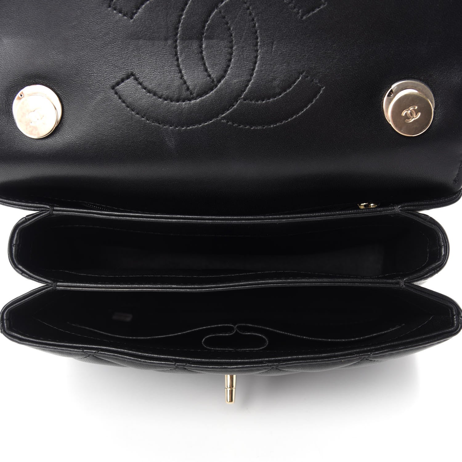 Chanel Lambskin Quilted Small Trendy CC Dual Handle Flap Bag Black 5 of 10
