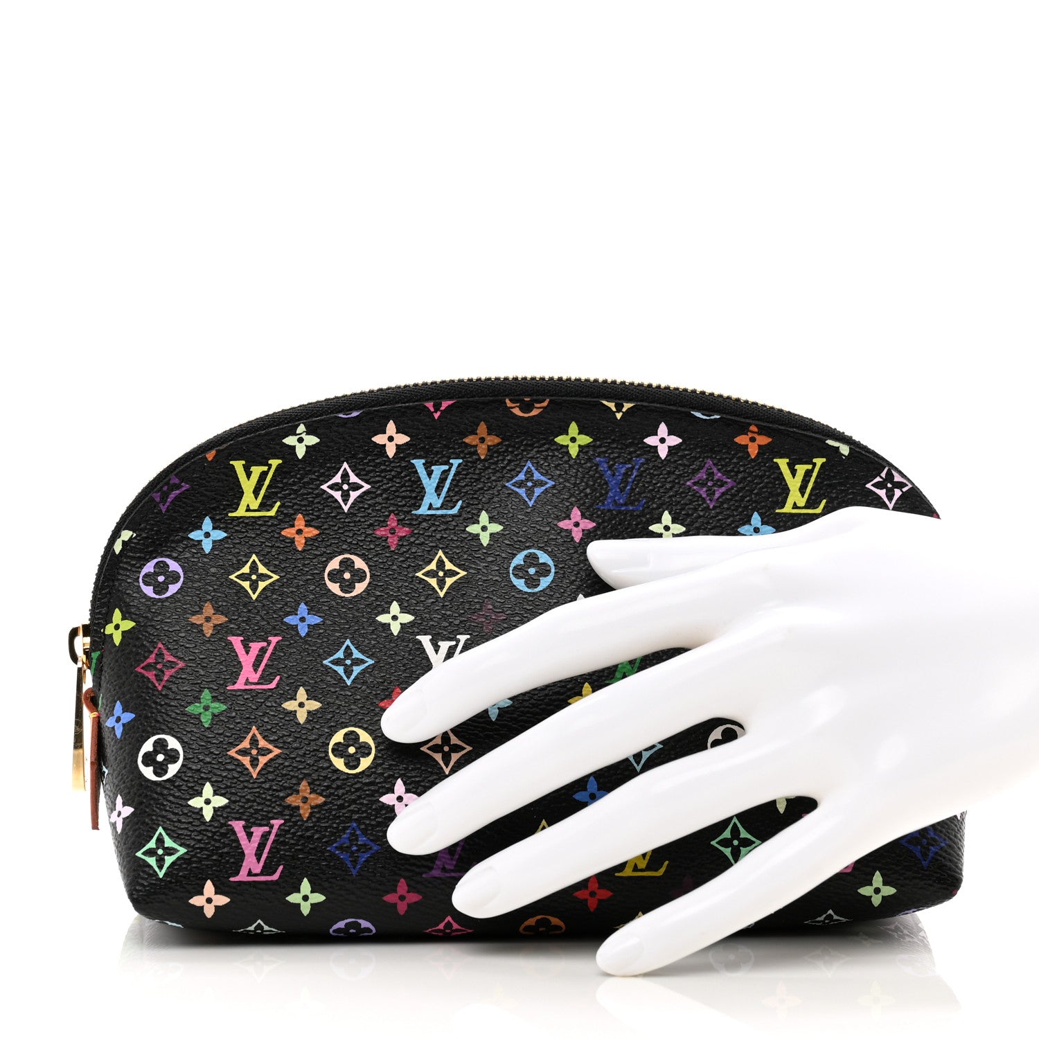 Louis Vuitton Monogram Multicolor Cosmetic Pouch Black Grenade 2 of 6