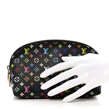 Louis Vuitton Monogram Multicolor Cosmetic Pouch Black Grenade 2 of 6
